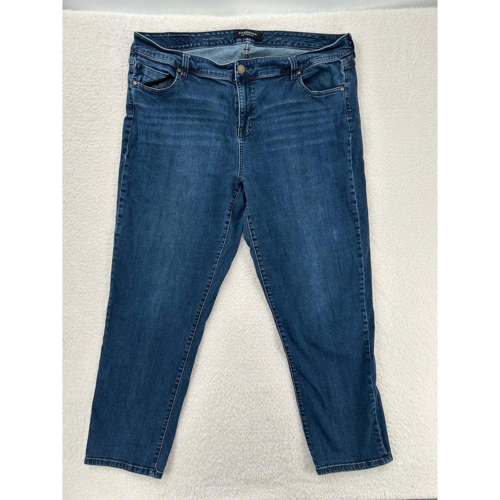Liverpool Los Angeles Slim Boyfriend Jeans Medium Wash Blue‎ Plus Size 22W
